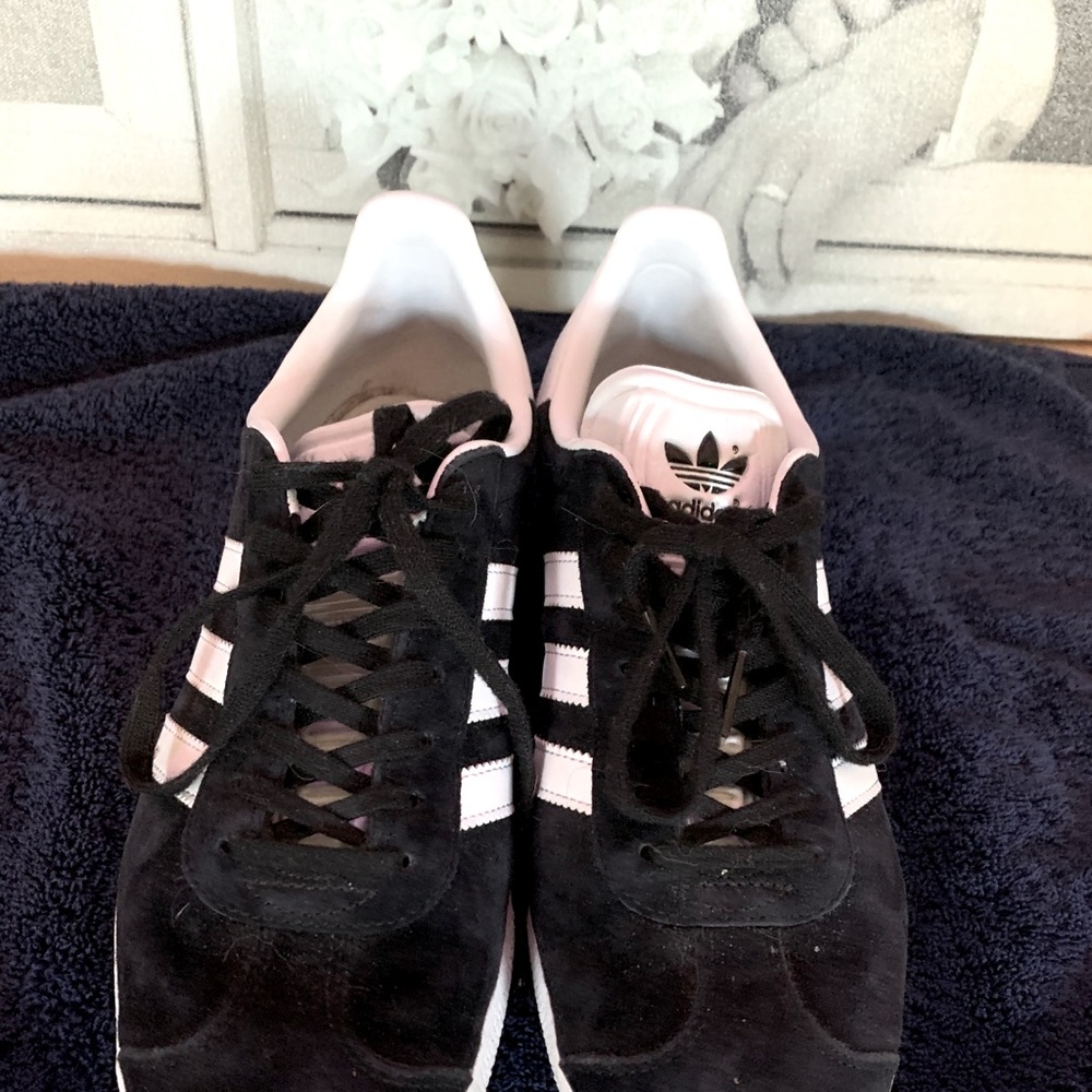 Nike black suede gazelle sneakers